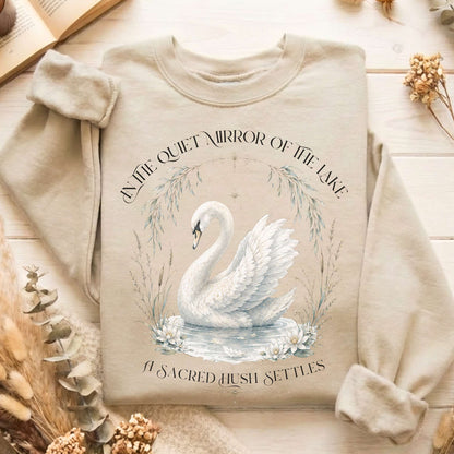 In The Quiet Mirror Swan Sweatshirt