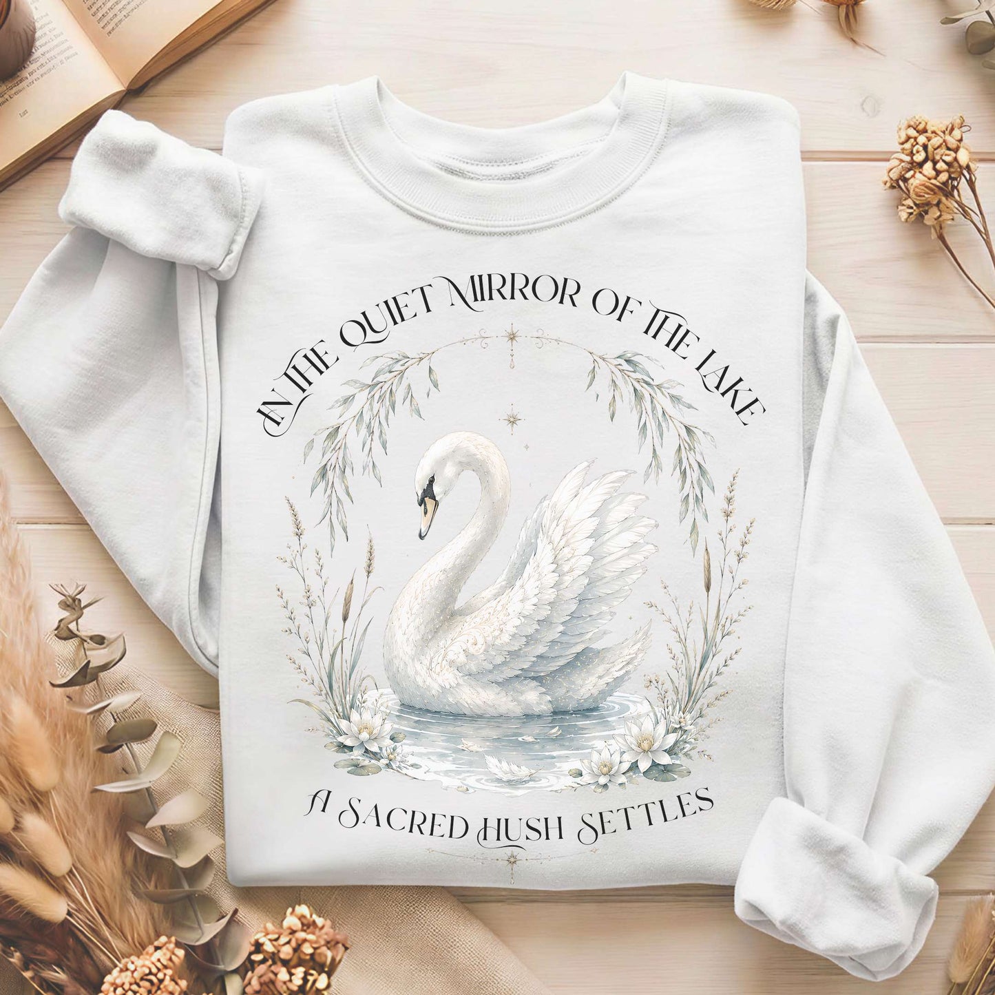In The Quiet Mirror Swan Sweatshirt