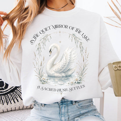 In The Quiet Mirror Swan Sweatshirt