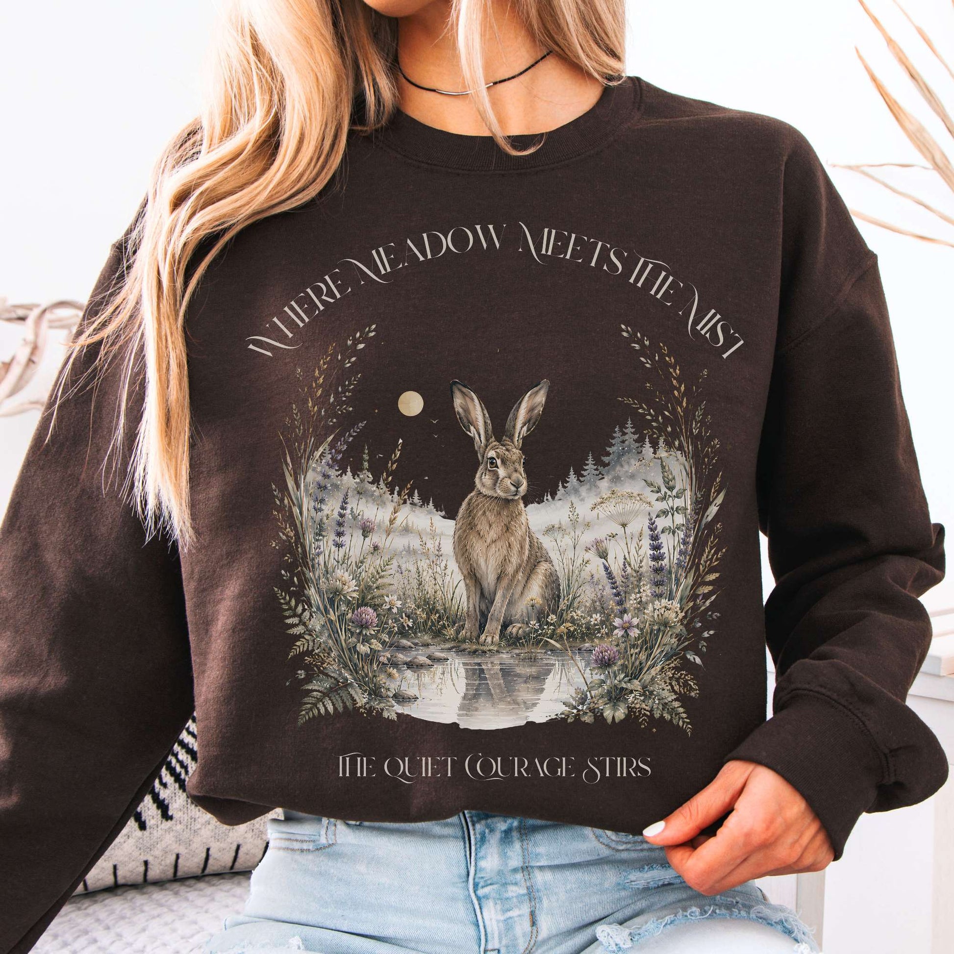 Sweatshirt Dark Chocolate / S Where Meadow Meets the Mist Crewneck Sweatshirt The Mystic Eden