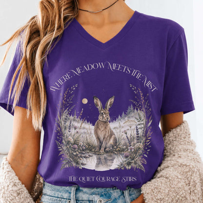 Where Meadow Meets the Mist V-Neck