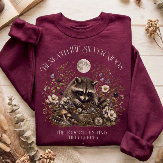 Beneath the Silver Moon Raccoon Sweatshirt