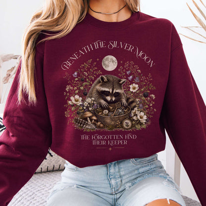 Beneath the Silver Moon Raccoon Sweatshirt