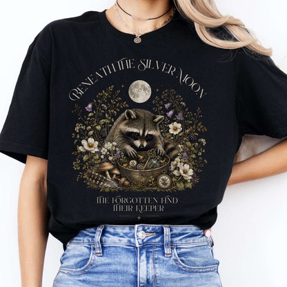 Beneath the Silver Moon Raccoon T-Shirt