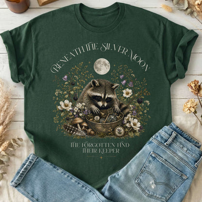 Beneath the Silver Moon Raccoon T-Shirt
