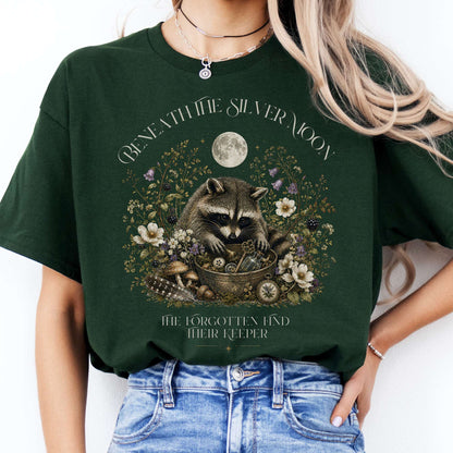 Beneath the Silver Moon Raccoon T-Shirt
