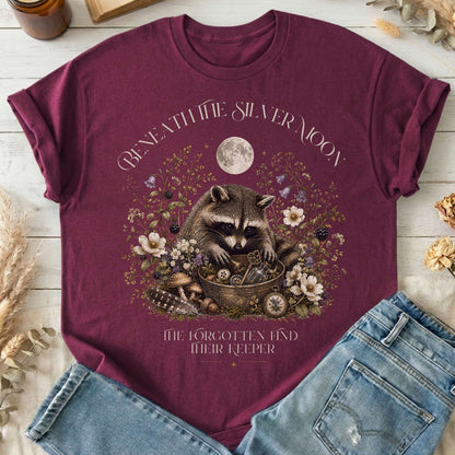 Beneath the Silver Moon Raccoon T-Shirt