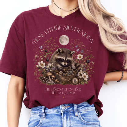 Beneath the Silver Moon Raccoon T-Shirt