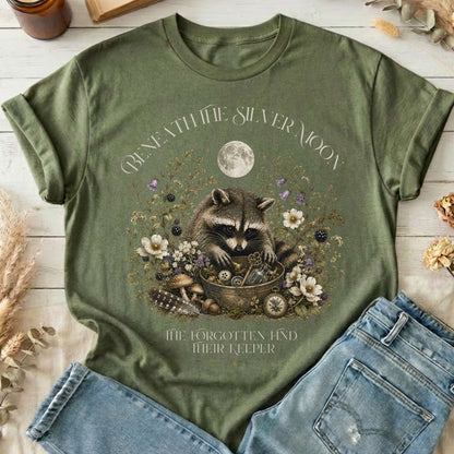 Beneath the Silver Moon Raccoon T-Shirt