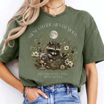 Beneath the Silver Moon Raccoon T-Shirt