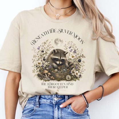 Beneath the Silver Moon Raccoon T-Shirt
