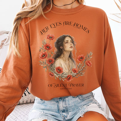 Long-sleeve Yam / S Her Eyes Are Homes of Silent Prayer Lord Tennyson Long Sleeve The Mystic Eden