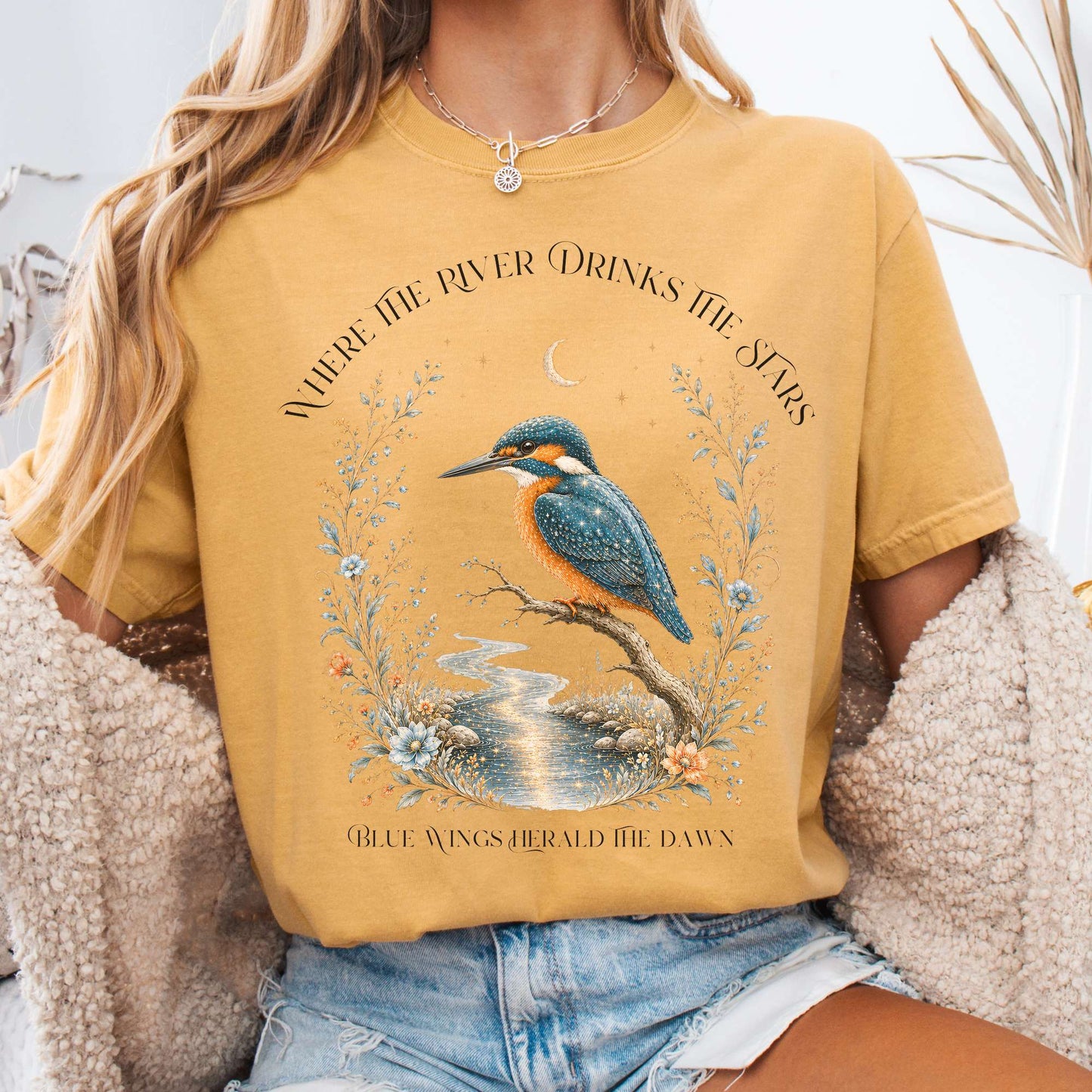 T-Shirt Mustard / S Where the River Drinks the Stars T-Shirt The Mystic Eden