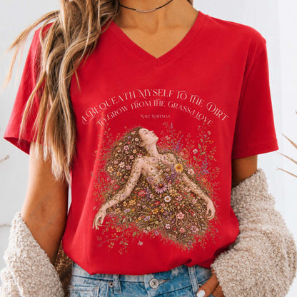 I Bequeath Myself to the Dirt Walt Whitman V-Neck