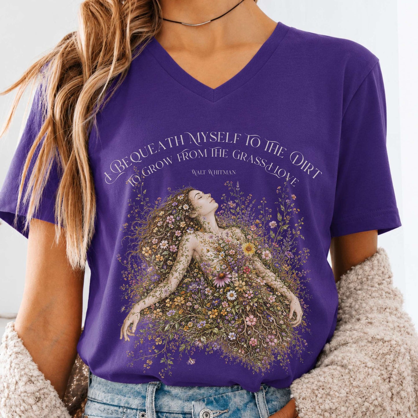 I Bequeath Myself to the Dirt Walt Whitman V-Neck
