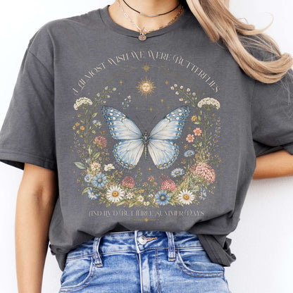 I Almost Wish We Were Butterflies John Keats T-Shirt