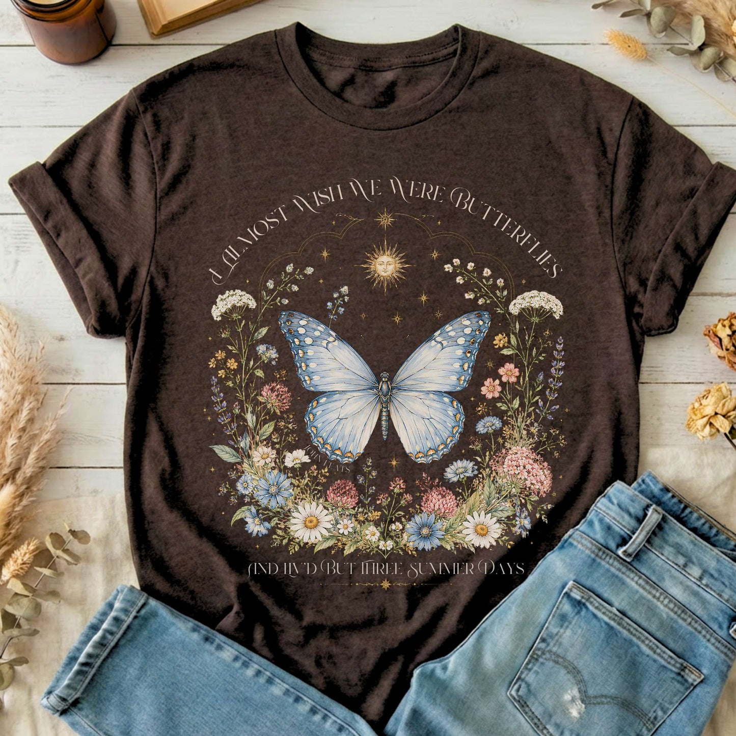 I Almost Wish We Were Butterflies John Keats T-Shirt