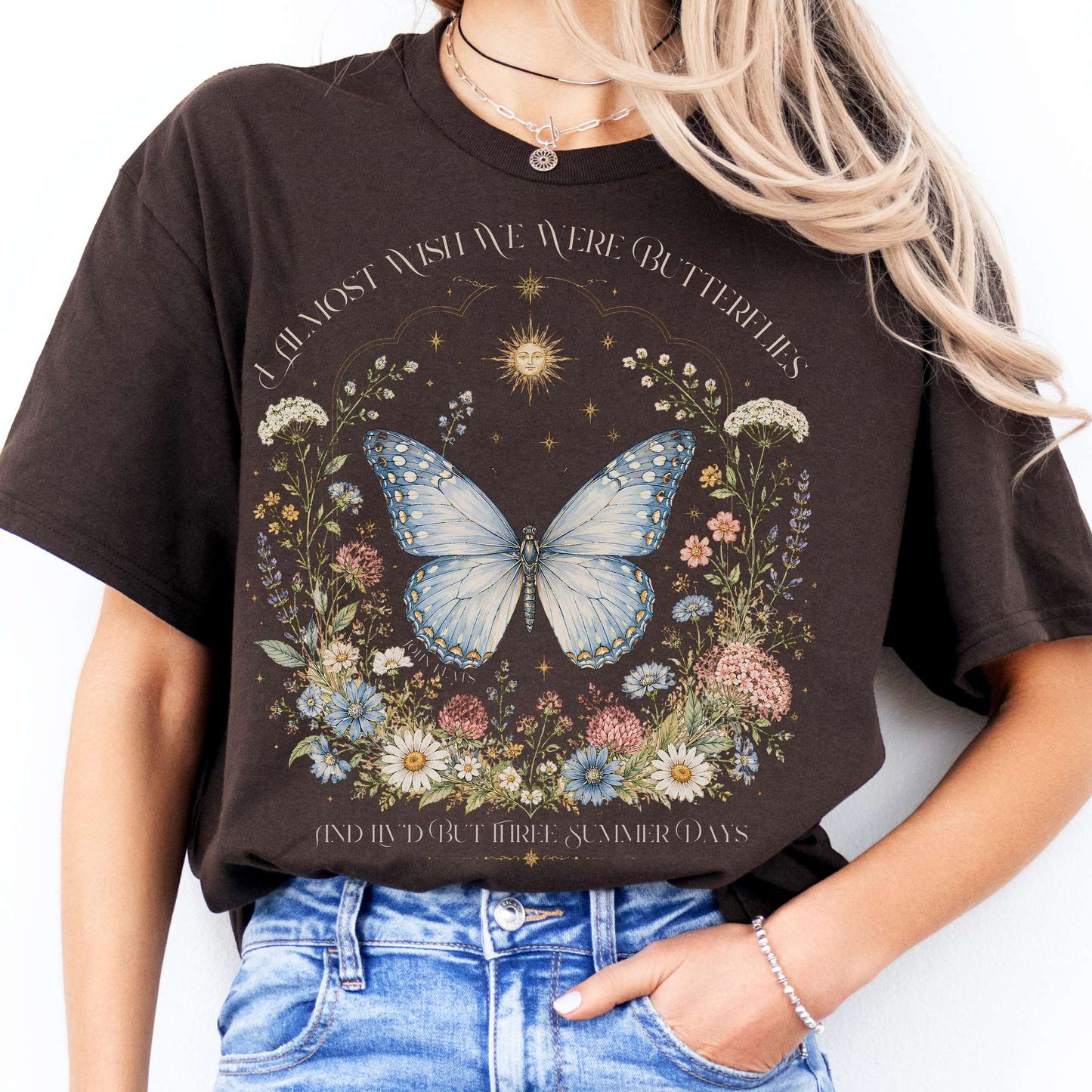 I Almost Wish We Were Butterflies John Keats T-Shirt