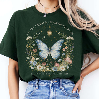 I Almost Wish We Were Butterflies John Keats T-Shirt