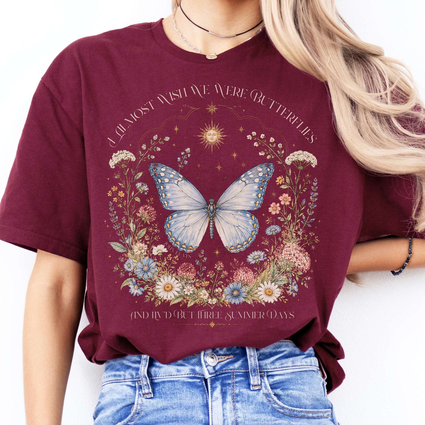 I Almost Wish We Were Butterflies John Keats T-Shirt