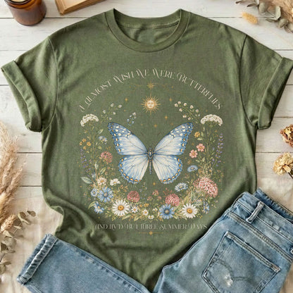 I Almost Wish We Were Butterflies John Keats T-Shirt