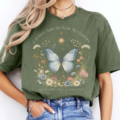 I Almost Wish We Were Butterflies John Keats T-Shirt