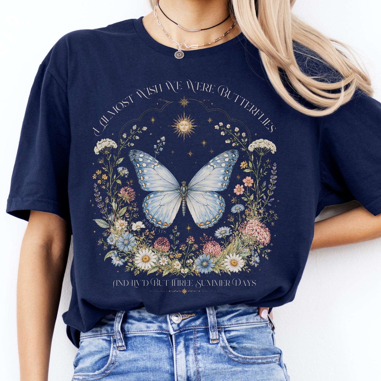 I Almost Wish We Were Butterflies John Keats T-Shirt