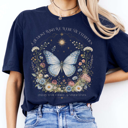 I Almost Wish We Were Butterflies John Keats T-Shirt