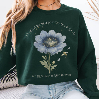 Heaven in a Wildflower William Blake Sweatshirt