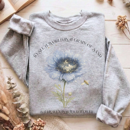 Heaven in a Wildflower William Blake Sweatshirt