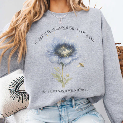 Heaven in a Wildflower William Blake Sweatshirt