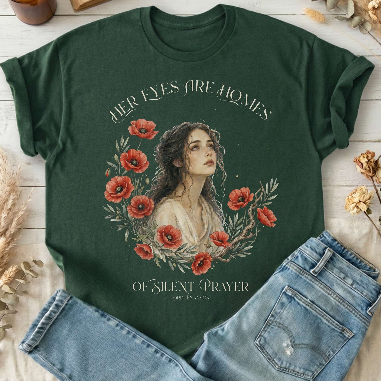Her Eyes Are Homes of Silent Prayer Lord Tennyson T-Shirt