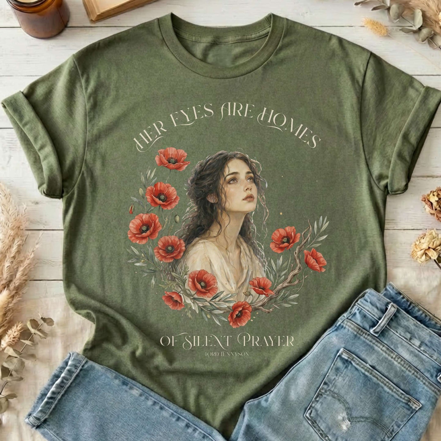 Her Eyes Are Homes of Silent Prayer Lord Tennyson T-Shirt