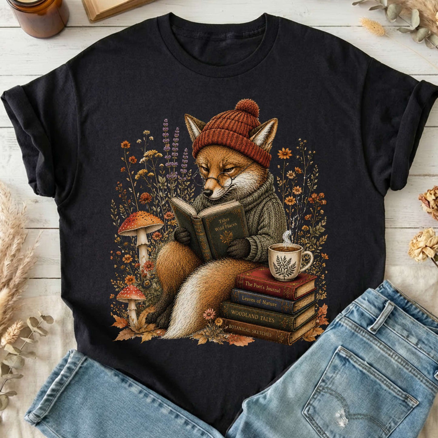The Woodland Reader Fox T-Shirt
