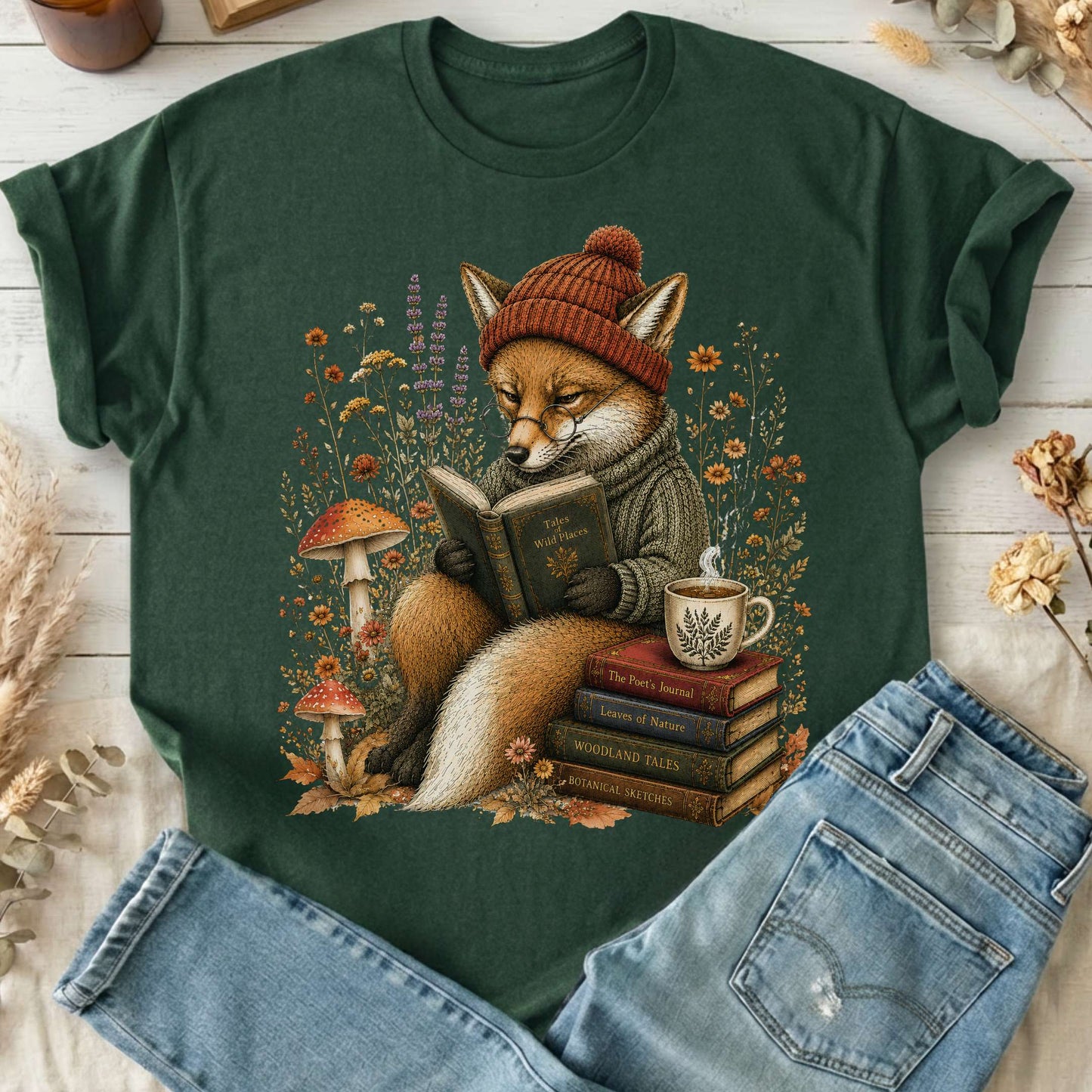 The Woodland Reader Fox T-Shirt