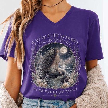 A Mermaid's Memories Of The Weightless World Amy Crockett V-Neck