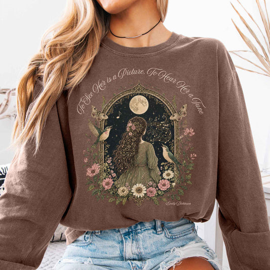 Long-sleeve Espresso / S To See Her Is a Picture, To Hear Her a Tune Dickinson Long Sleeve The Mystic Eden
