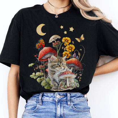 T-Shirt Cat Cottagecore T-Shirt The Mystic Eden