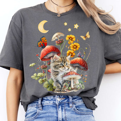 T-Shirt Cat Cottagecore T-Shirt The Mystic Eden