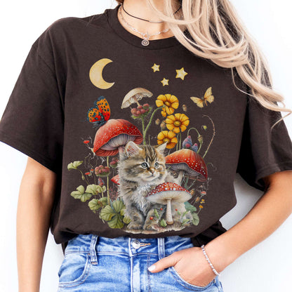 T-Shirt Cat Cottagecore T-Shirt The Mystic Eden