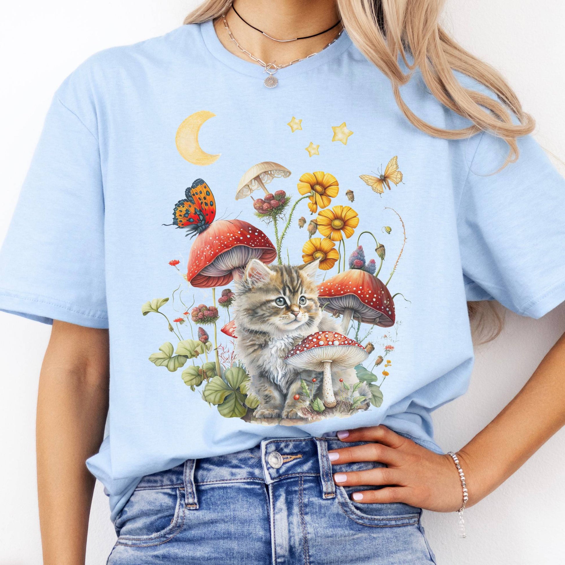 T-Shirt Cat Cottagecore T-Shirt The Mystic Eden