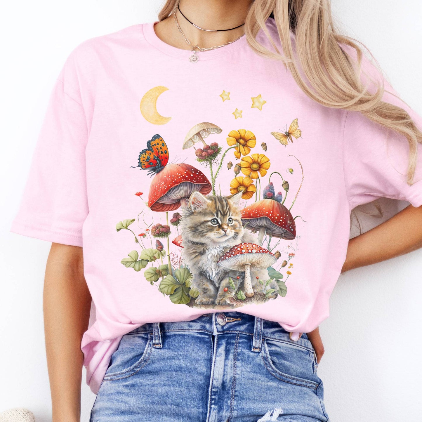 T-Shirt Cat Cottagecore T-Shirt The Mystic Eden