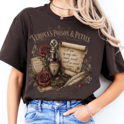 Shakespeare's Verona's Poison & Petals Romeo & Juliet T-Shirt