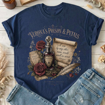 Shakespeare's Verona's Poison & Petals Romeo & Juliet T-Shirt