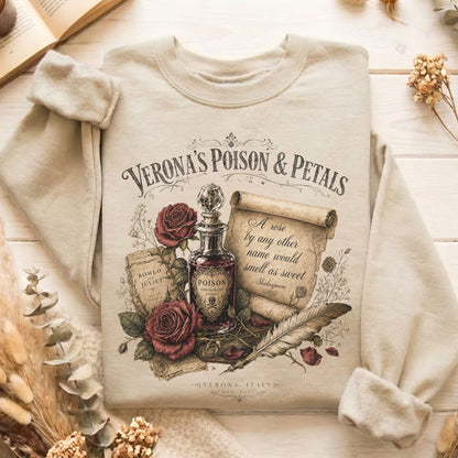 Shakespeare's Verona's Poison & Petals Romeo & Juliet Sweatshirt