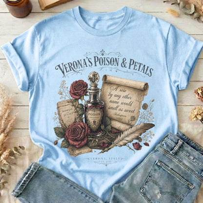 Shakespeare's Verona's Poison & Petals Romeo & Juliet T-Shirt