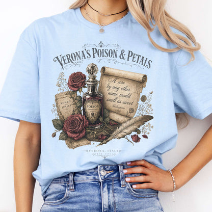 Shakespeare's Verona's Poison & Petals Romeo & Juliet T-Shirt
