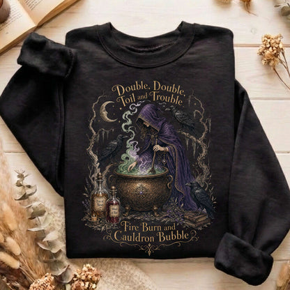 Double Double Toil and Trouble Macbeth Witch Shakespeare Sweatshirt