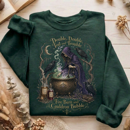 Double Double Toil and Trouble Macbeth Witch Shakespeare Sweatshirt