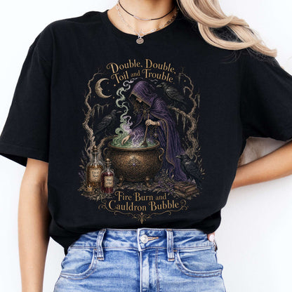 Double Double Toil and Trouble Macbeth Witch Shakespeare T-Shirt